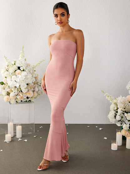 Mermaid Bodycon Maxi Tube Dress