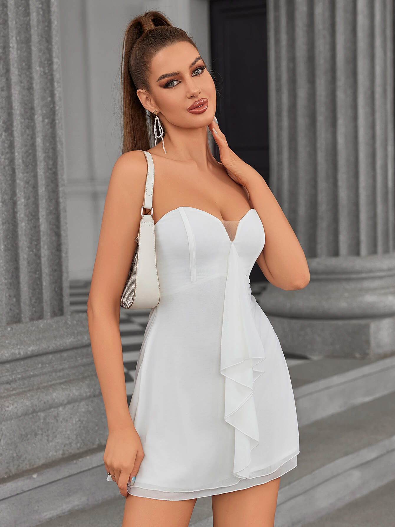 Mesh Tube Mini Dress